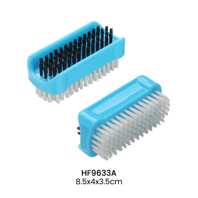 プラスチック両面ハンド&ネイルブラシ 2色毛