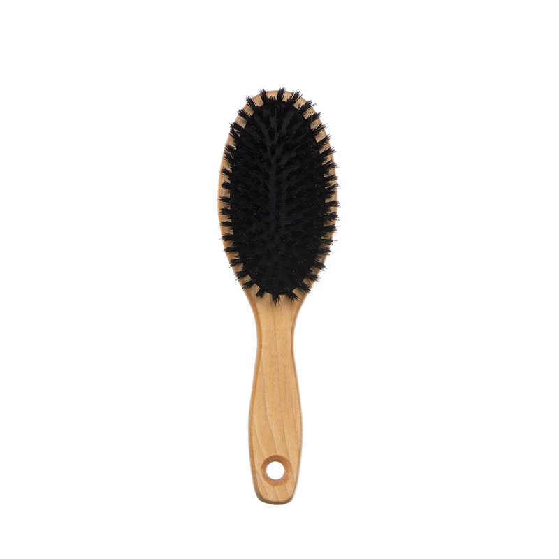 卸売用メープル材猪毛ヘアブラシ